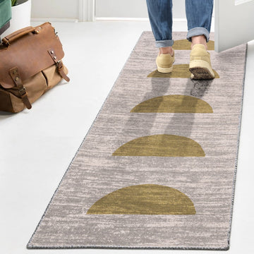 Luola Minimalist Geometric Machine-washable Area Rug